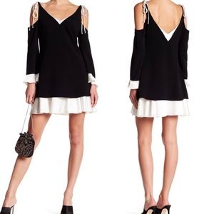 Cinq A Sept Off-Shoulder Dress W/ Ruffle Trim
